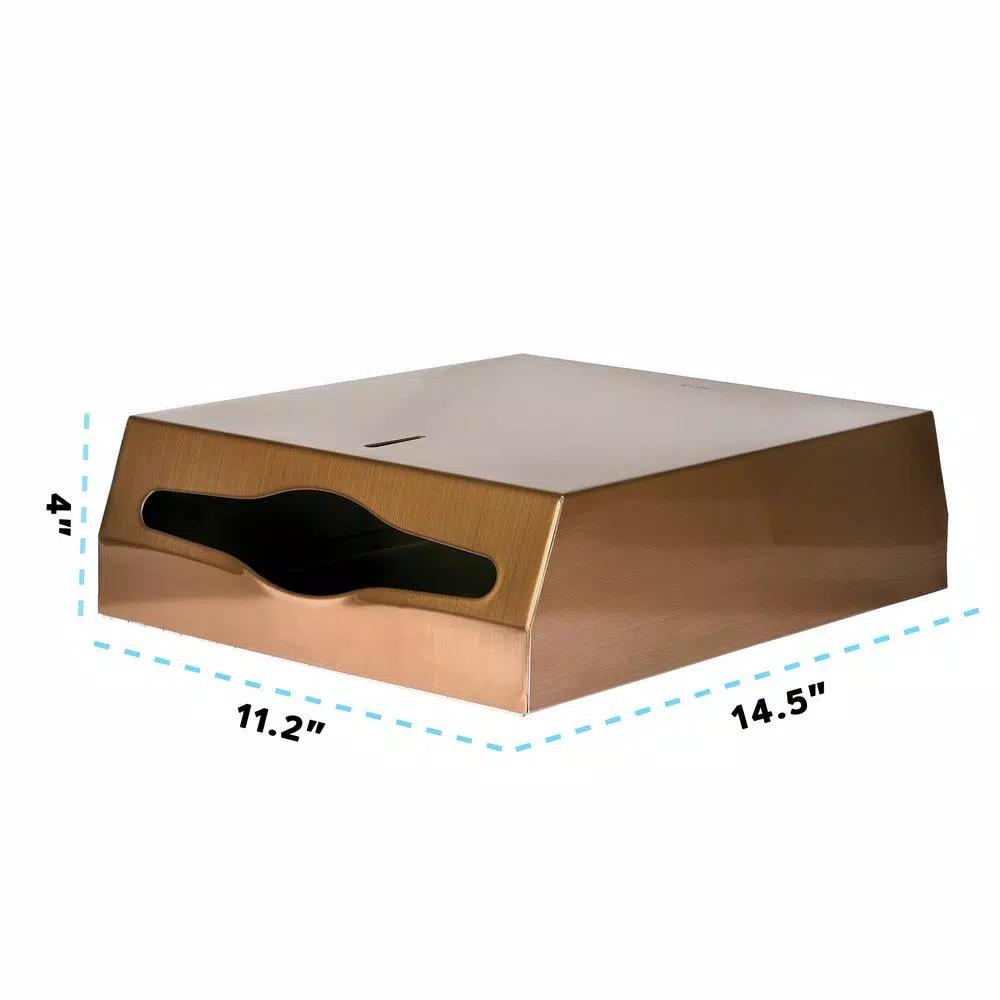 Alpine Industries Brushed Copper Stainless Steel C-Fold & Multi-Fold Paper Towel Dispenser