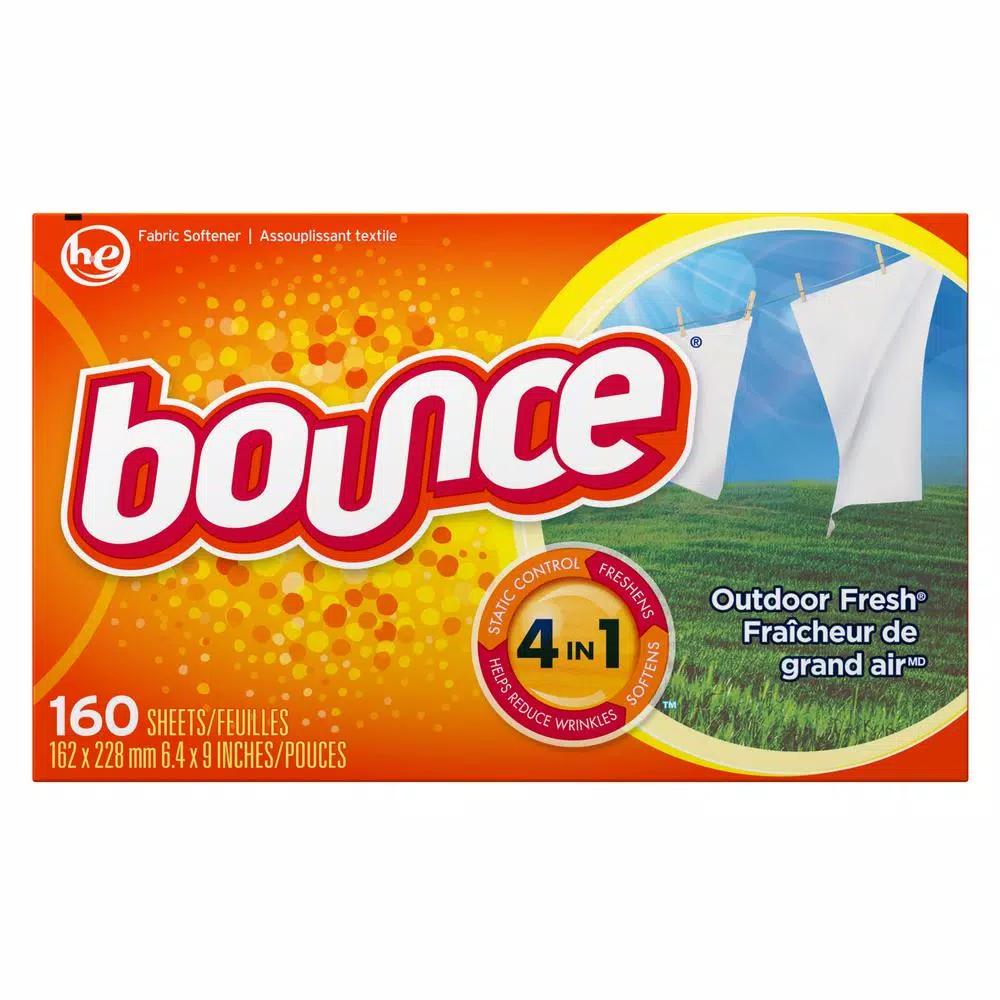 Bounce Outdoor Fresh Scent Fabric Softener Dryer Sheets, 160-Count (6-Pack)