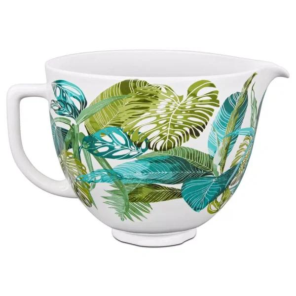 KitchenAid 5 Qt. Tropical Floral Titanium-Reinforced Ceramic Mixing Bowl for Tilt-Head Stand Mixers