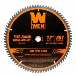 WEN 12 in. Carbide-Tipped Woodworking Saw Blade Set, 32-Tooth & 80-Tooth (2-Pack) thumbnail 6