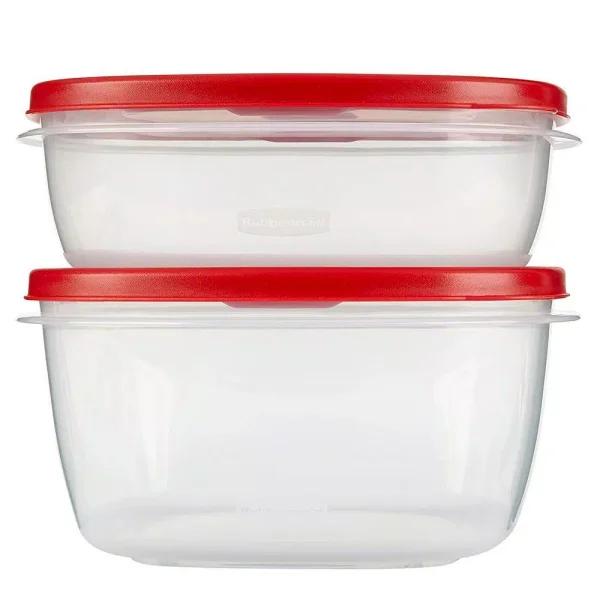 Rubbermaid Easy Find Lids 10-Piece Food Storage Container Set, Red/Clear