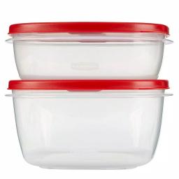Rubbermaid Easy Find Lids 10-Piece Food Storage Container Set, Red/Clear thumbnail 1
