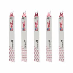 Milwaukee TORCH 9 in. 14 TPI Metal Cutting Reciprocating Saw Blades, 5-Pack thumbnail 1