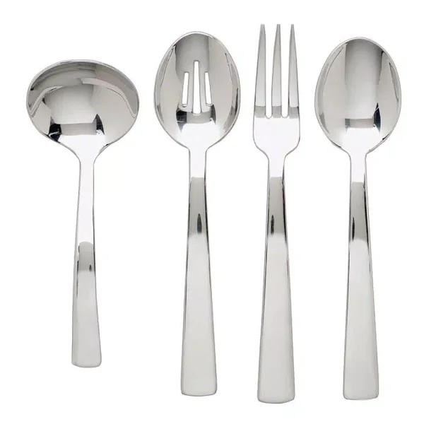 Ginkgo Burton 4-Piece Hostess Serving Set, 18/0 Stainless Steel