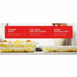 Pyrex 4-Piece Deep Glass Bakeware Set with Lids, Rectangle thumbnail 2