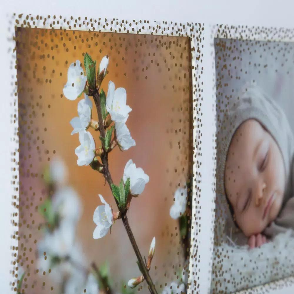 Pinnacle One Happy Family White and Gold Gallery Wall Photo Frame Set, 6 Piece Wood Frame Kit