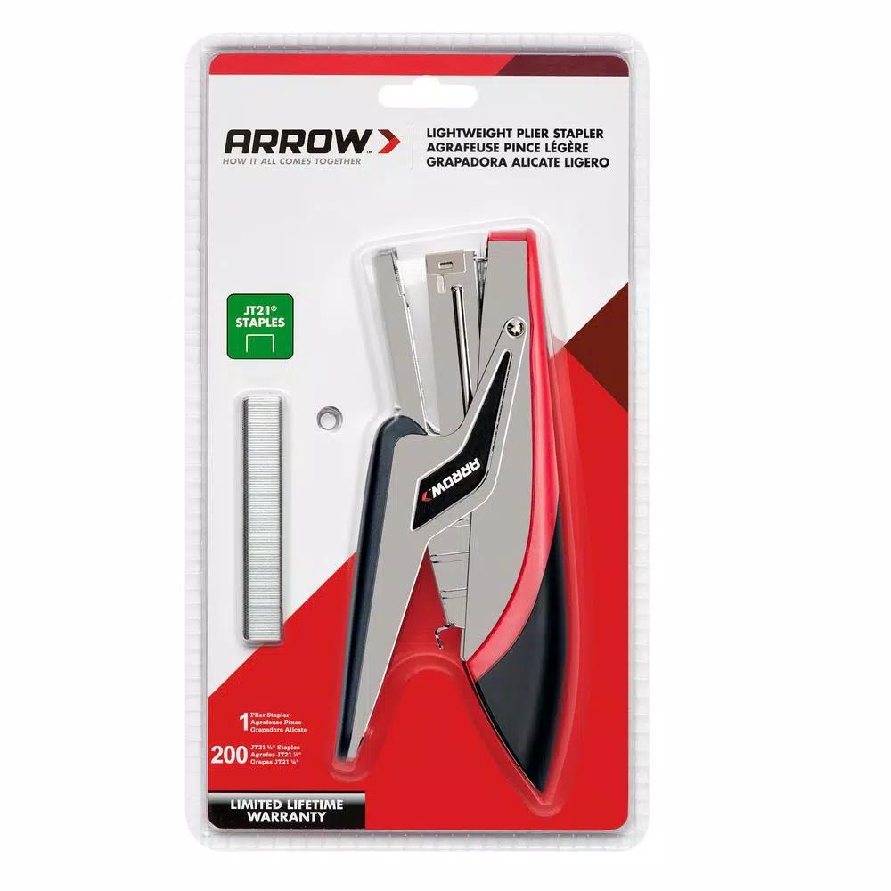Arrow P21 Lightweight Plier Stapler with Soft Rubber Handle