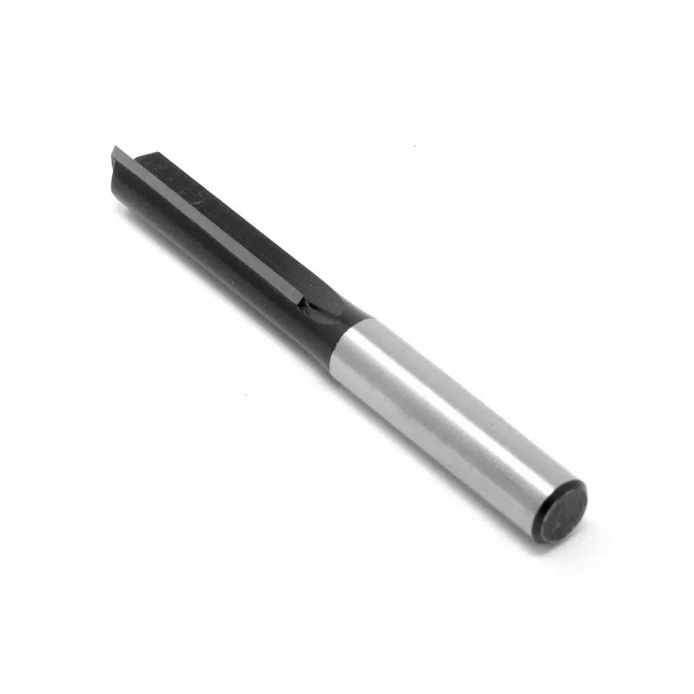 WEN 1/4 in. Straight 2-Flute Carbide Tipped Router Bit, 1/4 in. Shank