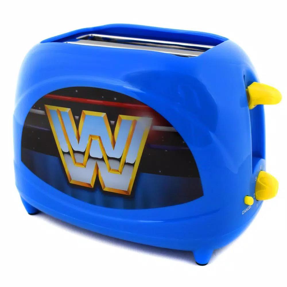 Uncanny Brands WWE Retro Blue Two-Slice Toaster, 600W