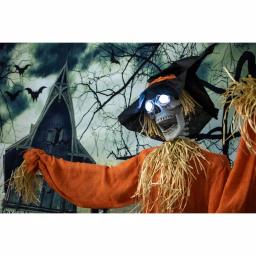 Haunted Hill Farm 5 ft. Animated Skeleton Scarecrow Halloween Prop thumbnail 8
