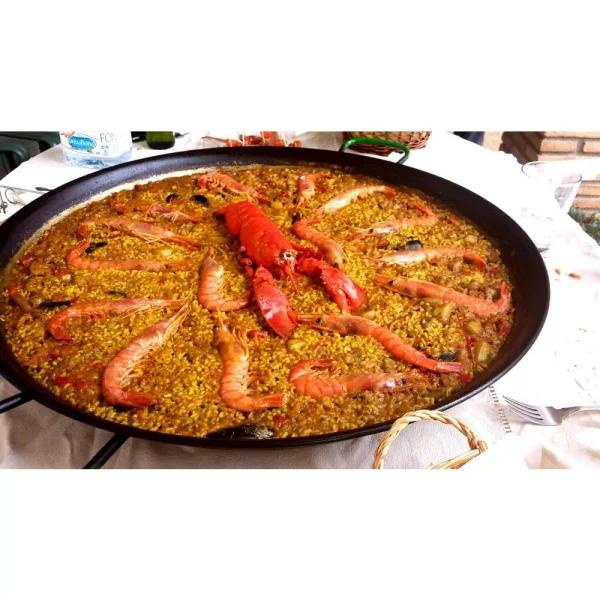 Magefesa 13.5 in. Enamelled Steel Paella and Pizza Pan