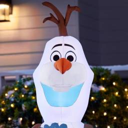 Disney Frozen Olaf 4 ft. Inflatable Holiday Decoration with Snowflake Scarf thumbnail 5