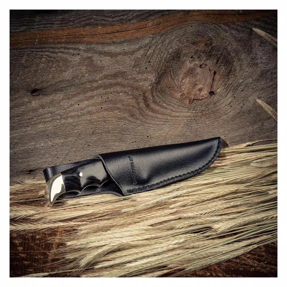 Sheffield 12180 Timber Series 4 in. Drop Point Fixed Blade Knife with Black Pakkawood Handle