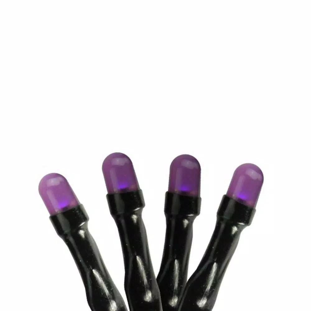 Northlight 5 in. LED Purple Micro Halloween String Lights, 15-Set, Battery Operated