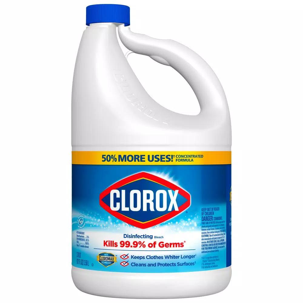 Clorox Disinfecting Bleach with CloroMax Technology, Regular Concentrated Liquid, 121 oz.