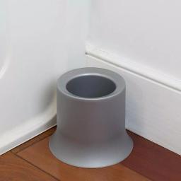 Unbranded Gray Plastic Toilet Brush with Holder, Tapered Nylon Bristles, Compact Design thumbnail 6