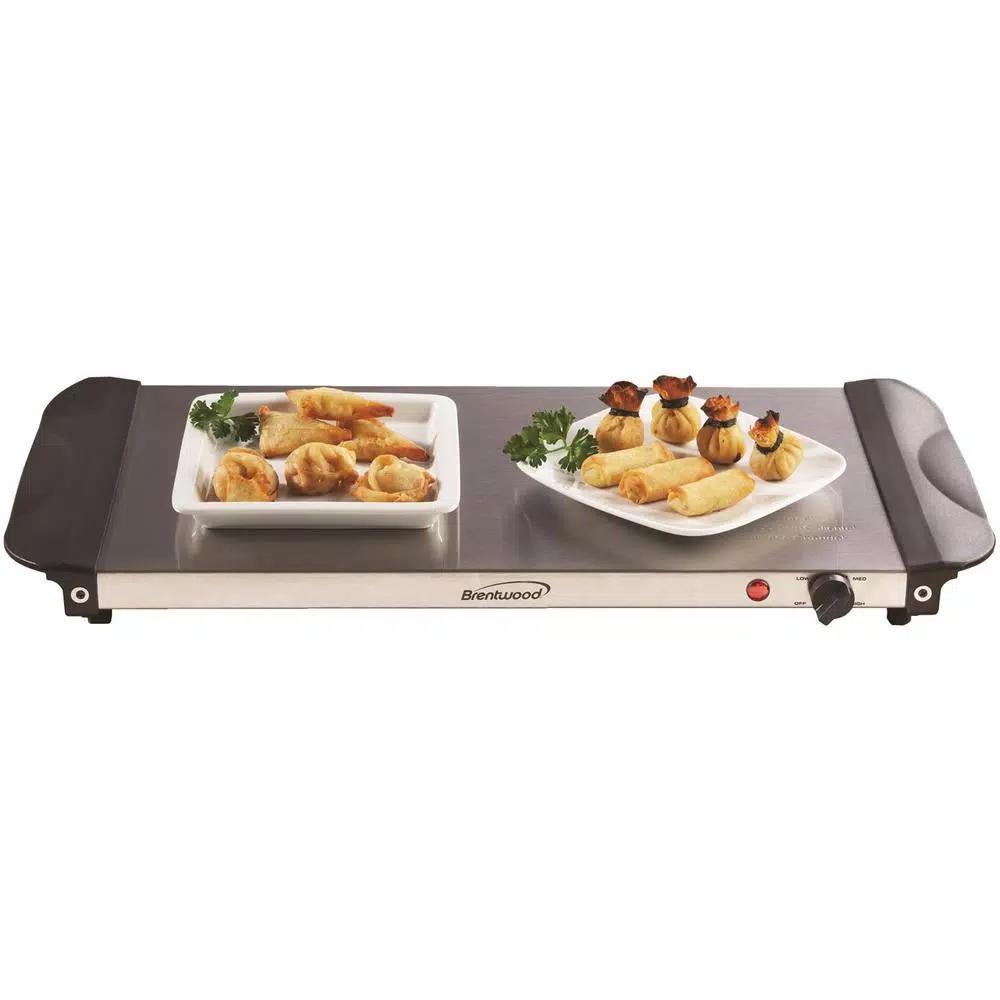Brentwood Appliances BF-315 4.5 Qt. Stainless Steel 3-Pan Buffet Server and Warming Tray