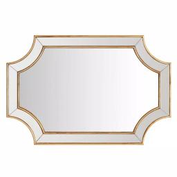 Home Decorators Collection Ornate Gold Beveled Glass Classic Accent Mirror, 35.43 in. x 23.62 in. thumbnail 1