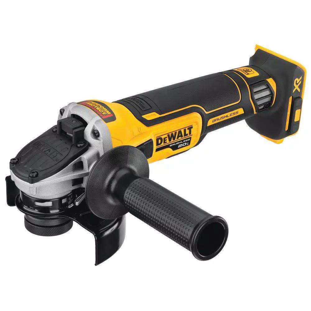 DEWALT 20V MAX XR Cordless Brushless 4-1/2 in. Small Angle Grinder with Kickback Brake (Tool-Only)