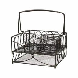 Gourmet Basics by Mikasa Mikasa Gourmet Basics Antique Black Wrought Iron Loop Picnic Caddy thumbnail 1