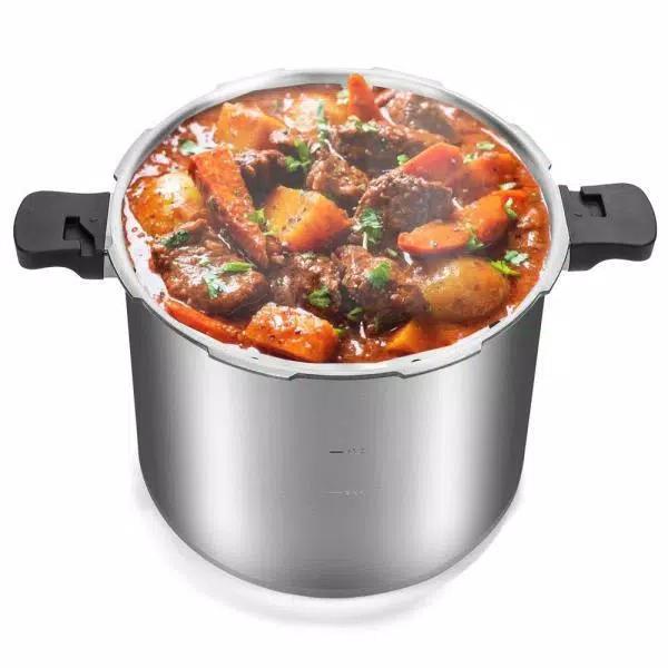 Barton 22 Qt. Aluminum Pressure Canner and Cooker with Built-in Dial Gauge, Compatible with Gas, Electric, and Induction