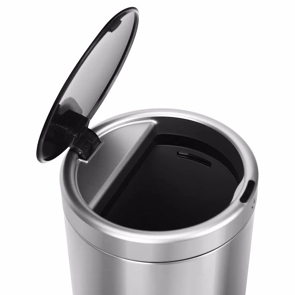 Innovaze 3.2 Gallon Stainless Steel Motion Sensor Touchless Trash Can, Fingerprint Resistant Round Bin