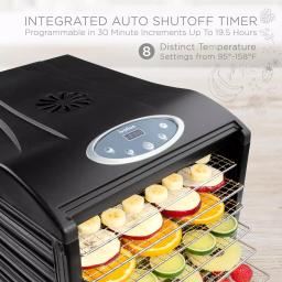 Ivation 6-Tray Stainless Steel Food Dehydrator Machine, 480W Digital Timer & Temperature Control thumbnail 3