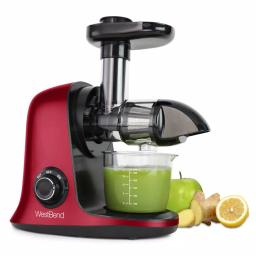 West Bend Cold Press Masticating Juicer, Slow Juicer for Fruits, Vegetables and Greens, Red thumbnail 5