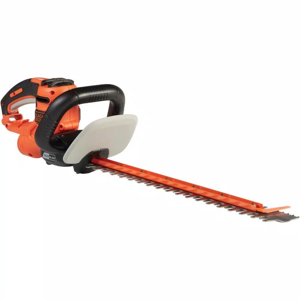 Black+Decker 20 in. 3.8 Amp Corded Electric Hedge Trimmer with Sawblade Feature