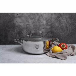 Saveur Selects 4 qt. Tri-Ply Stainless Steel Chef's Pan with Lid thumbnail 2