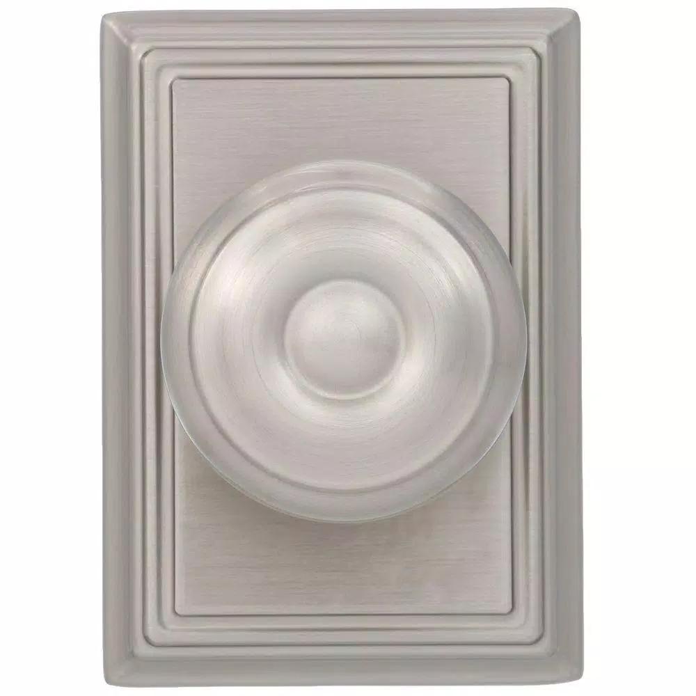 Schlage Georgian Satin Nickel Dummy Door Knob with Addison Trim