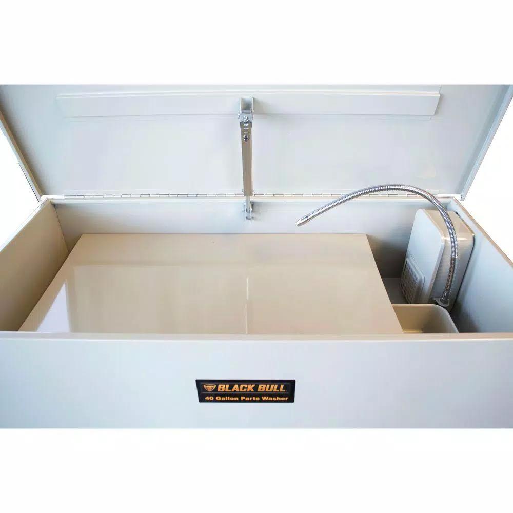 Black Bull Pro Duty 40 Gal. Parts Washer with Stand and Shelf