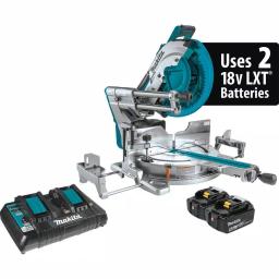 Makita 18V X2 LXT 12 in. Brushless Dual-Bevel Sliding Compound Miter Saw Kit with Bonus 18V LXT Jigsaw thumbnail 2