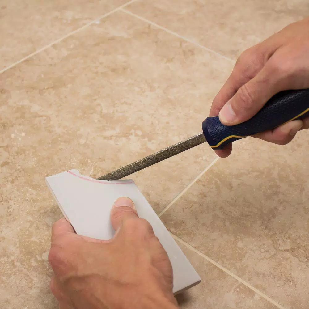 QEP Double Sided Diamond Grit Tile File for Ceramic, Porcelain, Glass, and Stone