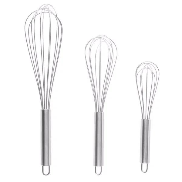 Classic Cuisine Stainless Steel Wire Whisk Set of 3