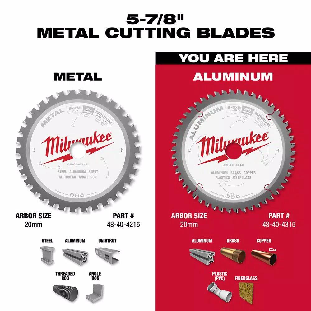 Milwaukee 5-7/8 in. 50T Carbide Metal Cutting Circular Saw Blade