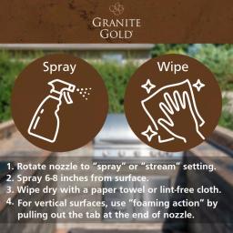 Granite Gold Outdoor Stone Cleaner, 24 oz. Professional Strength Natural Stone Spray thumbnail 7