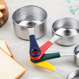 Fox Run 4-Piece Stainless Steel Measuring Cup Set with Color-Coated Handles thumbnail 7