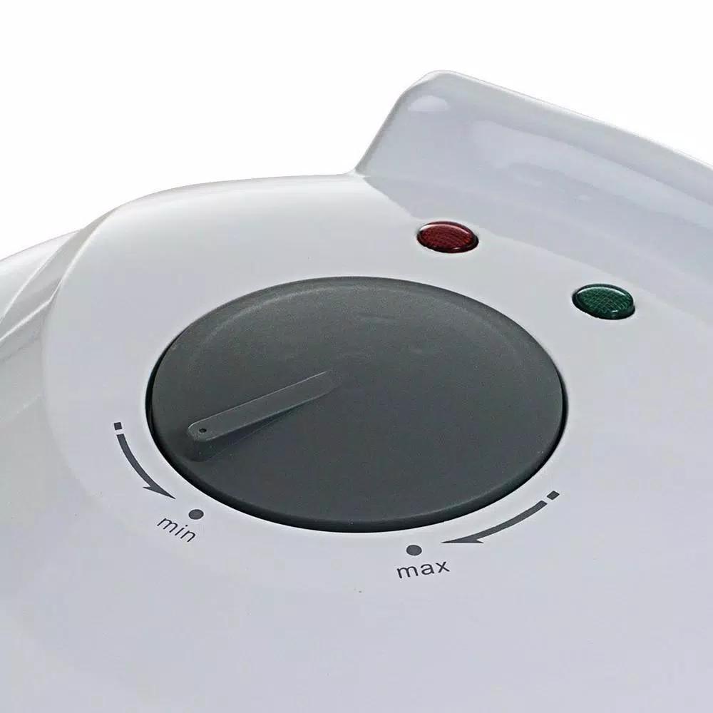 Chef Buddy Single Waffle Cone Maker, 7.5 inch Non-Stick Waffle Iron, White
