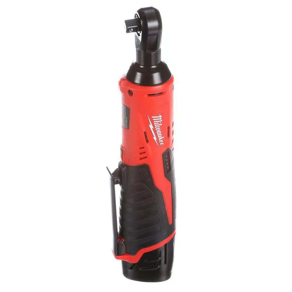 Milwaukee M12 12V Lithium-Ion 3/8 in. Ratchet and Compact Inflator 2-Tool Combo Kit