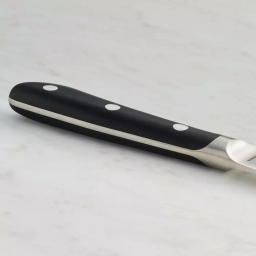 Tramontina 4-Piece 5 in. High Carbon Stainless Steel Serrated Steak Knife Set with Black Polycarbonate Handles thumbnail 6