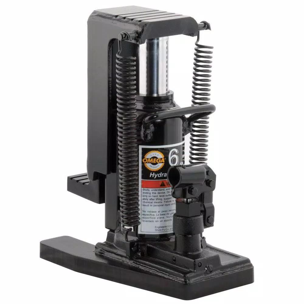 Omega Lift 6-Ton Heavy-Duty Dual Position Hydraulic Toe Jack with Bypass Mechanism