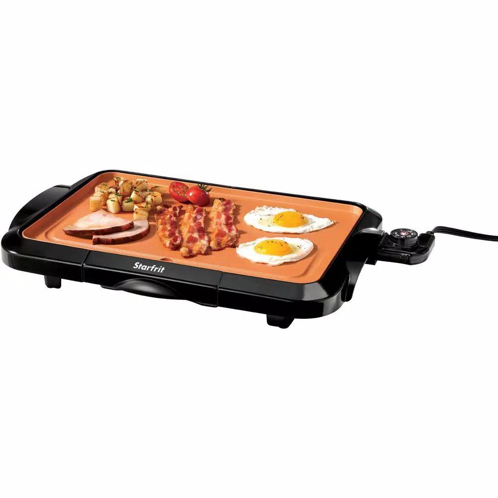 Starfrit Eco Copper Electric Griddle, 176 sq. in. Nonstick Cooking Surface, 1500W
