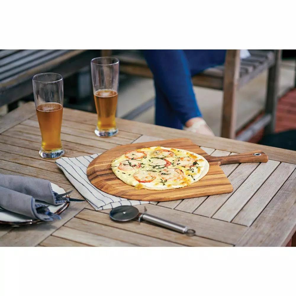 Ironwood Gourmet Acacia Wood Pizza Peel - 14 Inch Serving Board & Pizza Tool