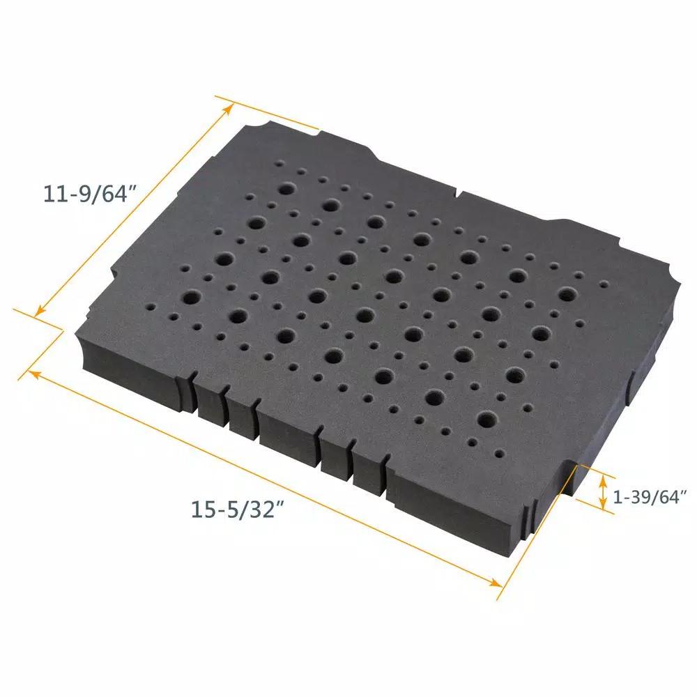 POWERTEC Router Bit Storage Tray for Festool Systainer SYS 1, High Density Foam