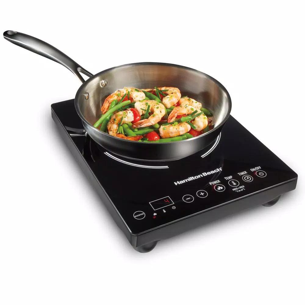 Hamilton Beach 10 in. Single Burner Black Induction Cooktop