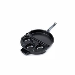 Fox Run Non-Stick Carbon Steel Omelette Pan and Egg Poacher Set, 3-Cup Insert thumbnail 1