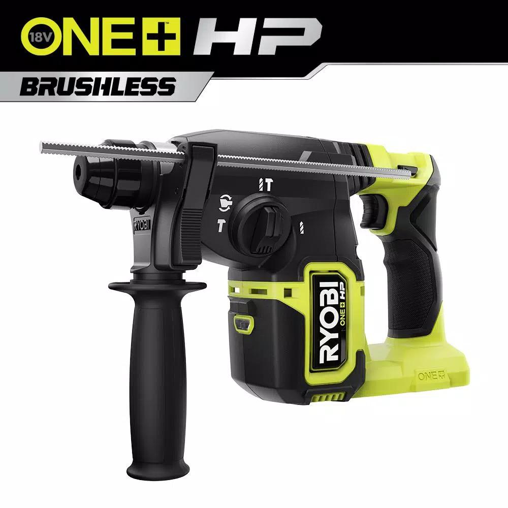 RYOBI 18V ONE+ HP Brushless 1 in. SDS-Plus Cordless Rotary Hammer Drill (Tool Only)
