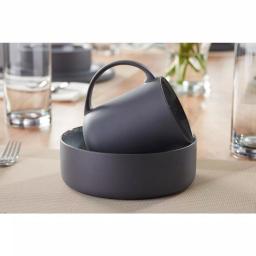 Home Decorators Collection Pierce 16-Piece Stoneware Dinnerware Set, Charcoal and Shadow Gray, Service for 4 thumbnail 5