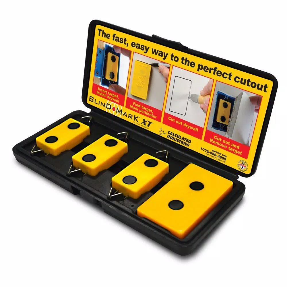Calculated Industries Blind Mark Drywall Electrical Box Locating Tool Kit, 4-Piece Set